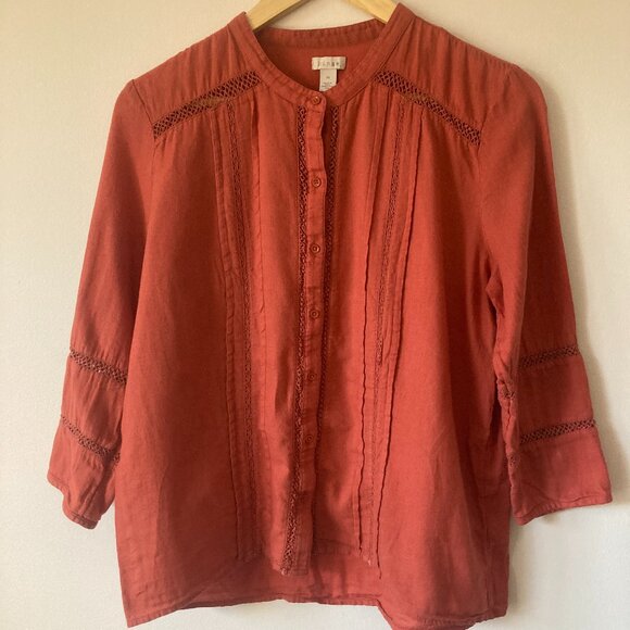 Rust women's blouse - Picture 1 of 3